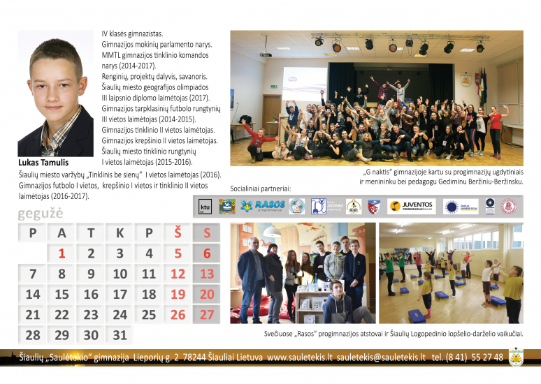 2018 mokyklos kalendorius
