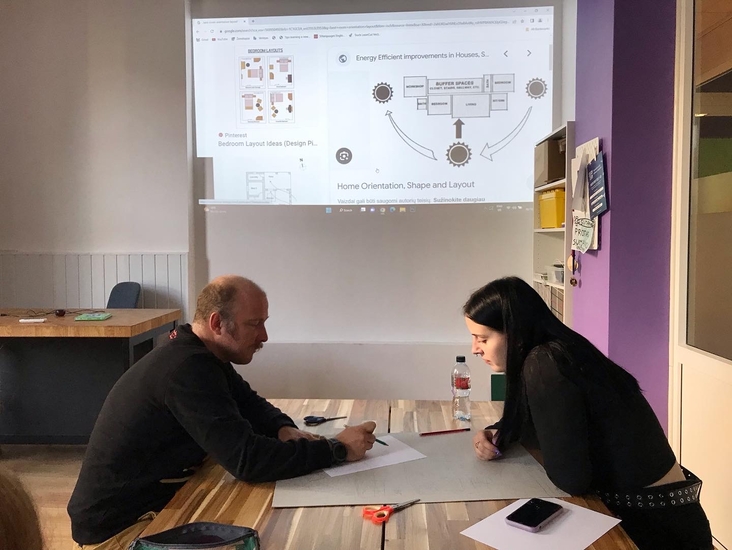 Architektas Kristijonas Murauskas  ir Gabija Jaraminaitė
