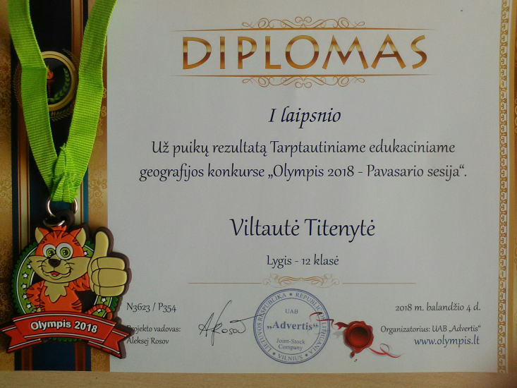 V.Titenyte - Diplomas - Olympis2018
